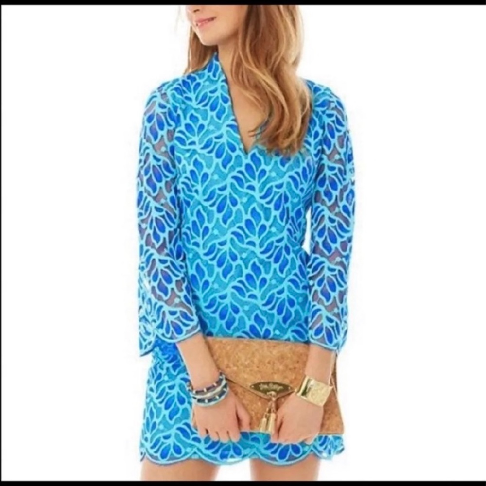 Lily Pulitzer - Brand New worn once, Mini Dress Bright Blue/Turquoise Size 4